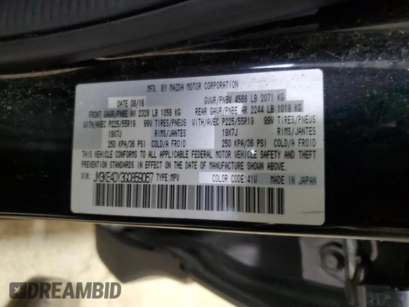 2016 Mazda CX-5 Grand Touring with VIN JM3KE4DY3G0859067, listed as a Copart auction lot 49759775 with 92,928 mi miles and Salvage Title. Bid and sale history available at carsss.com. Image 13.