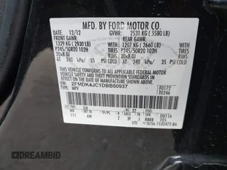 2013 Ford Edge SEL z VIN 2FMDK4JC1DBB50937, wystawiony jako IAAI lot #41919976 z przebiegiem 120 819 mil mil oraz . Historia ofert i sprzedaży dostępna na DreamBid. Obrazek 9.