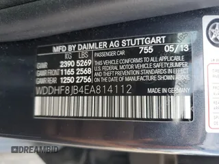 2014 Mercedes-Benz E 350 Luxury with VIN WDDHF8JB4EA814112, listed as a Copart auction lot 55331275 with 158,816 mi miles and Salvage Title. Bid and sale history available at DreamBid. Image 13.