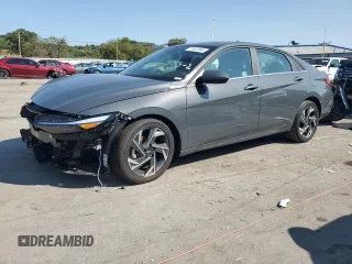 2024 Hyundai Elantra Limited с VIN KMHLN4DJ1RU100523, выставлен на аукционе Copart как лот 71057364 с пробегом 1 163 миль миль и Списание • Salvage title. История ставок и продаж доступна на DreamBid. Изображение 1.