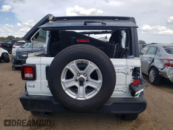 2020 Jeep Wrangler Willys with VIN 1C4GJXAN8LW121231, listed as a Copart auction lot 59509274 with Not provided miles and Non repairable. Bid and sale history available at DreamBid. Image 6.