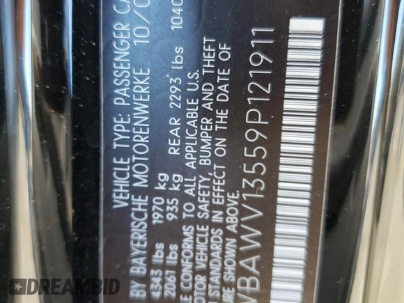 2009 BMW 3 Series 328i with VIN WBAWV13559P121911, listed as a Copart auction lot 82832554 with Not Provided miles and Salvage Title. Bid and sale history available at DreamBid. Image 13.