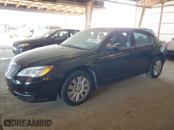 2014 Chrysler 200 LX with VIN 1C3CCBAB1EN213599, listed as a Copart auction lot 46663535 with 86,829 mi miles and Clean Title. Bid and sale history available at DreamBid. Image 1.