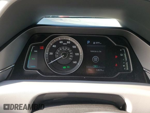 2020 Hyundai Ioniq Blue z VIN KMHC65LC0LU219743, wystawiony jako Copart lot #55329905 z przebiegiem 13 579 mil mil oraz Nie do naprawy • Non repairable. Historia ofert i sprzedaży dostępna na DreamBid. Obrazek 9.