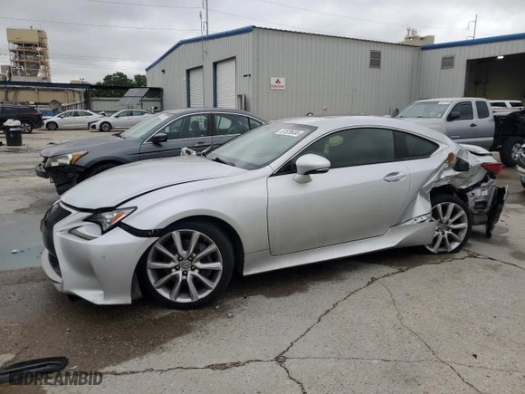 2015 Lexus RC 350 with VIN JTHHE5BC5F5002359, listed as a Copart auction lot 51528635 with 104,529 mi miles and Salvage Title. Bid and sale history available at carsss.com. Image 1.