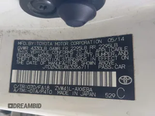 2014 Toyota Prius Two z VIN JTDZN3EU8E3356711, wystawiony jako IAAI lot #42421684 z przebiegiem 228 729 mil mil oraz . Historia ofert i sprzedaży dostępna na DreamBid. Obrazek 9.