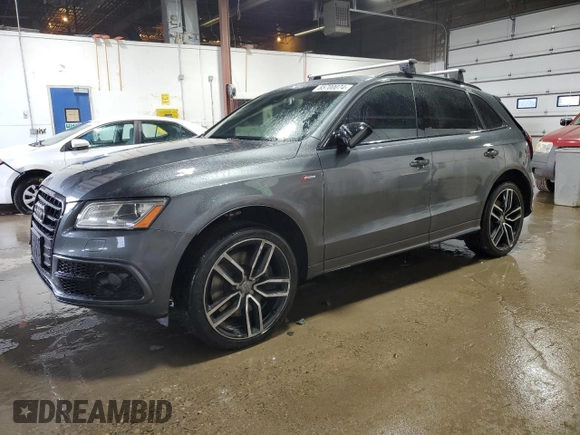 2017 Audi SQ5 Premium Plus z VIN WA1CCAFP9HA036655, wystawiony jako Copart lot #85700074 z przebiegiem 73 337 mil mil oraz Szkoda całkowita • Salvage title. Historia ofert i sprzedaży dostępna na DreamBid. Obrazek 1.