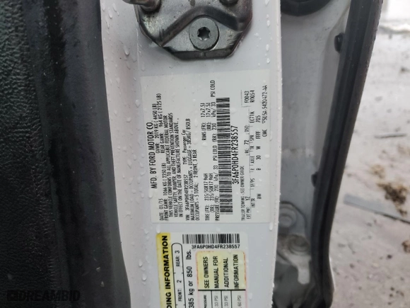 2015 Ford Fusion SE with VIN 3FA6P0HD4FR238557, listed as a Copart auction lot 51457905 with 159,741 mi miles and Clean Title. Bid and sale history available at carsss.com. Image 12.