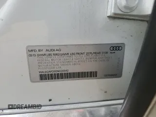 2013 Audi A8 4.0L with VIN WAUA2AFD9DN026942, listed as a Copart auction lot 60319565 with 122,341 mi miles and Salvage title. Bid and sale history available at DreamBid. Image 12.