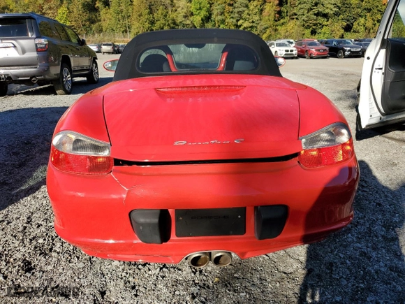 2003 Porsche Boxster S with VIN WP0CB29883U661820, listed as a Copart auction lot 75179104 with 53,459 mi miles and Salvage Title. Bid and sale history available at carsss.com. Image 6.