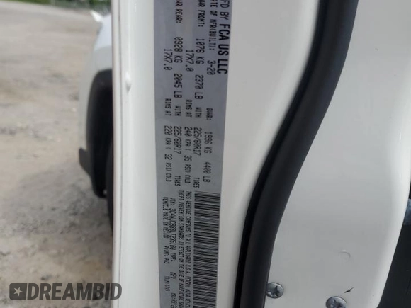 2020 Jeep Compass Latitude with VIN 3C4NJCBB3LT235180, listed as a Copart auction lot 57204295 with 74,821 mi miles and Salvage title. Bid and sale history available at DreamBid. Image 13.