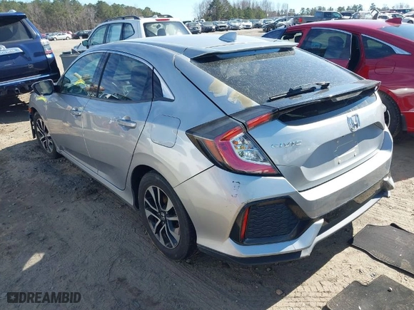 2017 Honda Civic Hatchback LX with VIN SHHFK7H27HU223750, listed as a IAAI auction lot 41704665 with 155,159 mi miles. Bid and sale history available at carsss.com. Image 3.