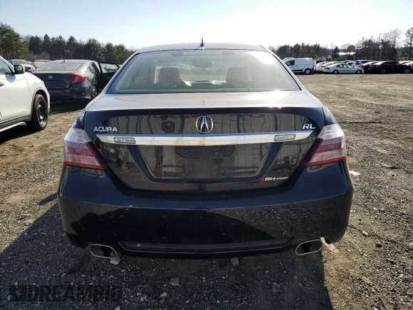 2009 Acura RL Tech Pkg with VIN JH4KB26609C002321, listed as a Copart auction lot 48279945 with 180,995 mi miles and Salvage Title. Bid and sale history available at carsss.com. Image 6.