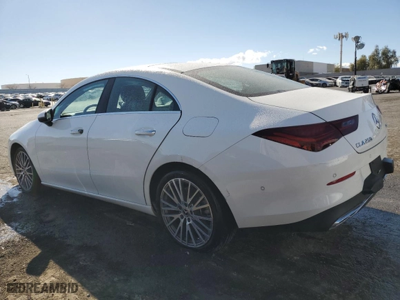 2025 Mercedes-Benz CLA with VIN W1K5J4HB1SN511289, listed as a Copart auction lot 43513205 with 12,005 mi miles and Clean Title. Bid and sale history available at carsss.com. Image 2.
