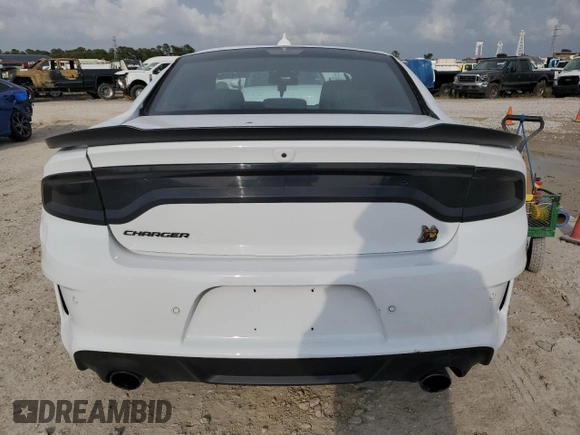 2023 Dodge Charger Scat Pack Widebody with VIN 2C3CDXGJ8PH506369, listed as a Copart auction lot 53741215 with 15,500 mi miles and Salvage Title. Bid and sale history available at carsss.com. Image 6.