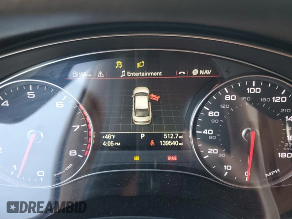 2012 Audi A6 3.0T Prestige with VIN WAUHGAFC4CN102086, listed as a Copart auction lot 79493634 with 139,540 mi miles and Salvage Title. Bid and sale history available at carsss.com. Image 9.
