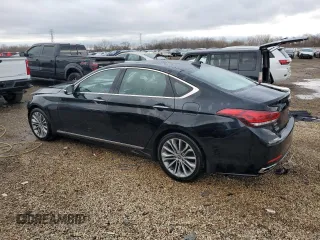 2017 Genesis G80 3.8L with VIN KMHGN4JE9HU175851, listed as a Copart auction lot 50751995 with 97,300 mi miles and Salvage title. Bid and sale history available at DreamBid. Image 2.