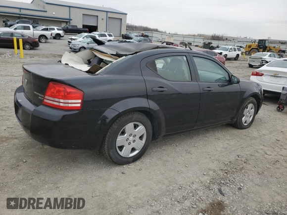 2010 Dodge Avenger SXT with VIN 1B3CC4FB7AN131405, listed as a Copart auction lot 46042455 with Not provided miles and Salvage title. Bid and sale history available at DreamBid. Image 3.