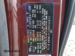2017 Kia Sedona SX with VIN KNDMC5C12H6324411, listed as a Copart auction lot 52789895 with 27,003 mi miles and Salvage Title. Bid and sale history available at carsss.com. Image 14.