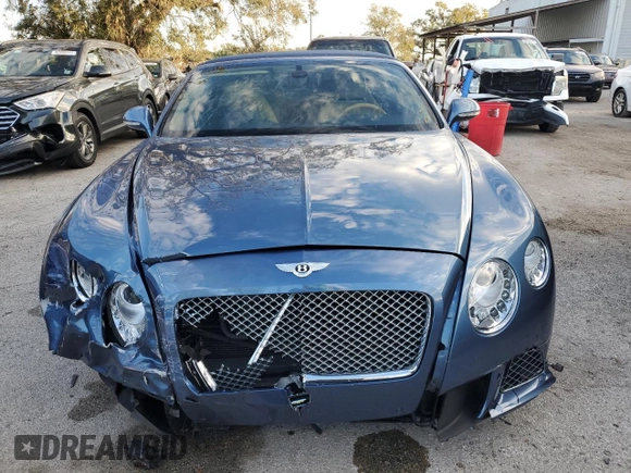 2013 Bentley Continental GT with VIN SCBGR3ZA0DC079677, listed as a Copart auction lot 82753764 with 58,406 mi miles and Salvage Title. Bid and sale history available at DreamBid. Image 5.