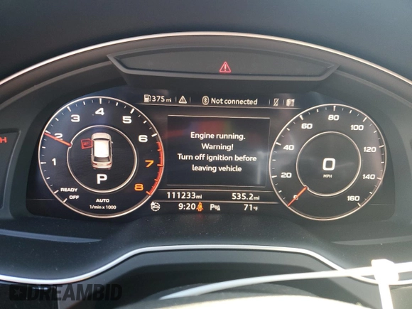 2017 Audi Q7 Prestige with VIN WA1VAAF74HD040786, listed as a Copart auction lot 54548385 with 111,233 mi miles and Salvage title. Bid and sale history available at DreamBid. Image 9.