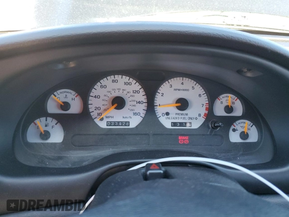 1996 Ford Mustang Cobra with VIN 1FALP46V6TF230703, listed as a Copart auction lot 81772064 with 33,428 mi miles and Non repairable. Bid and sale history available at DreamBid. Image 9.