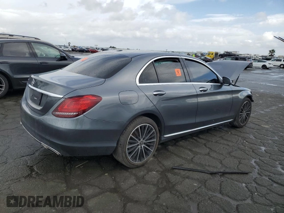 2020 Mercedes-Benz C 300 with VIN W1KWF8DB5LR599664, listed as a Copart auction lot 44946155 with 71,311 mi miles and Salvage Title. Bid and sale history available at DreamBid. Image 3.