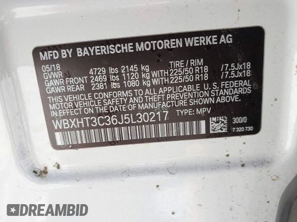 2018 BMW X1 xDrive28i z VIN WBXHT3C36J5L30217, wystawiony jako IAAI lot #41237775 z przebiegiem 60 071 mil mil oraz . Historia ofert i sprzedaży dostępna na DreamBid. Obrazek 9.