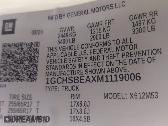 2021 Chevrolet Colorado 2WD Work Truck с VIN 1GCHSBEAXM1119006, выставлен на аукционе IAAI как лот 42556434 с пробегом 75 704 миль миль и . История ставок и продаж доступна на DreamBid. Изображение 9.