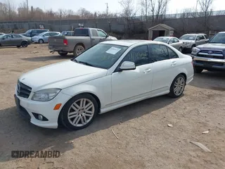 2009 Mercedes-Benz C-Class 3.0L Sport with VIN WDDGF81XX9F281618, listed as a IAAI auction lot 42033172 with 196,615 mi miles. Bid and sale history available at carsss.com. Image 2.