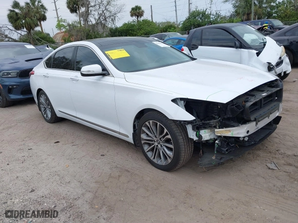 2016 Hyundai Genesis 3.8L with VIN KMHGN4JE6GU140327, listed as a IAAI auction lot 41623499 with 72,942 mi miles. Bid and sale history available at carsss.com. Image 1.
