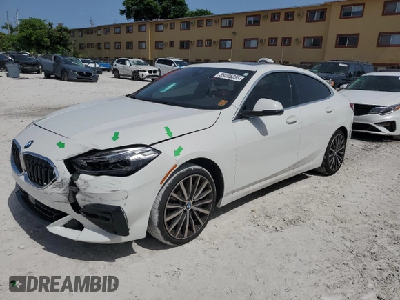 2021 BMW 2 Series 228i xDrive with VIN WBA73AK01M7G81985, listed as a Copart auction lot 59205355 with 31,441 mi miles and Salvage title. Bid and sale history available at DreamBid. Image 1.