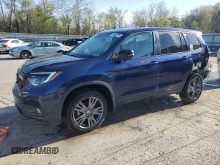 2021 Honda Passport EX-L with VIN 5FNYF8H57MB027798, listed as a Copart auction lot 54586735 with 28,658 mi miles and Salvage Title. Bid and sale history available at carsss.com. Image 1.