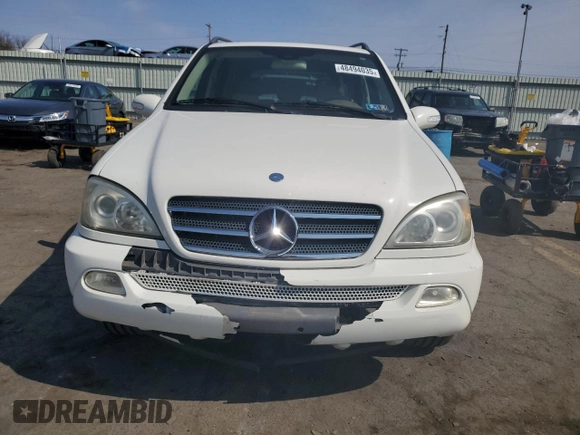 2004 Mercedes-Benz M-Class with VIN 4JGAB75E84A491280, listed as a Copart auction lot 48494035 with 61,843 mi miles and Salvage Title. Bid and sale history available at carsss.com. Image 5.