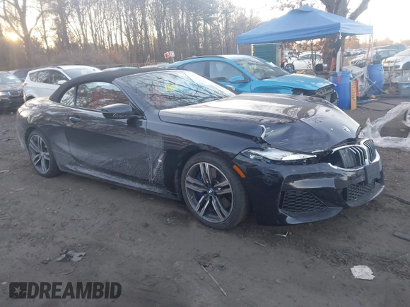 2021 BMW 8 Series 840i with VIN WBADZ4C07MCF60063, listed as a IAAI auction lot 41426354 with 24,221 mi miles. Bid and sale history available at carsss.com. Image 1.
