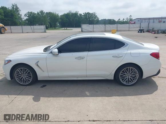 2020 Genesis G70 Sport with VIN KMTG24LA5LU057278, listed as a IAAI auction lot 42505352 with 103,347 mi miles and . Bid and sale history available at DreamBid. Image 14.