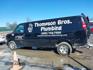 2017 Chevrolet Express Cargo Van with VIN 1GCWGBFF9H1112640, listed as a IAAI auction lot 41401549 with 157,773 mi miles. Bid and sale history available at carsss.com. Image 14.