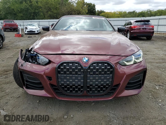 2022 BMW 4 Series M440i xDrive with VIN WBA63AT09NCL01453, listed as a Copart auction lot 72575524 with 30,646 mi miles and Salvage title. Bid and sale history available at DreamBid. Image 5.