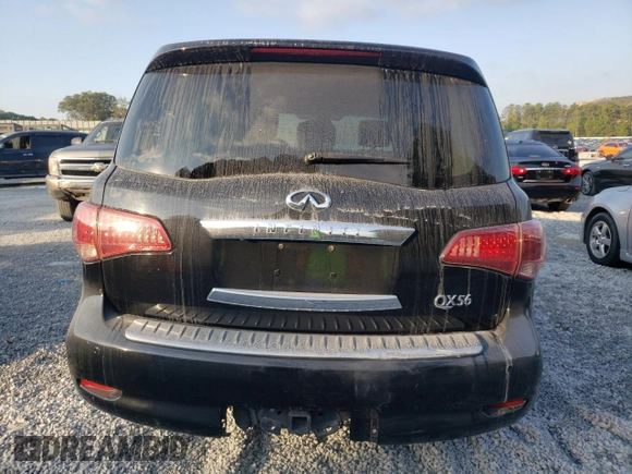 2013 Infiniti QX56 8-passenger with VIN JN8AZ2ND7D9730267, listed as a Copart auction lot 76042814 with 166,620 mi miles and Clean Title. Bid and sale history available at carsss.com. Image 6.