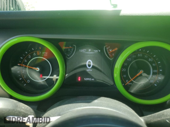 2018 Jeep Wrangler Unlimited Sport with VIN 1C4HJXDG7JW115516, listed as a Copart auction lot 58231735 with 52,992 mi miles and Salvage title. Bid and sale history available at DreamBid. Image 9.