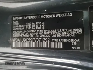 2015 BMW 2 Series M235i xDrive with VIN WBA1J9C59FV371292, listed as a Copart auction lot 85387204 with 0 mi miles and Clean Title. Bid and sale history available at carsss.com. Image 12.
