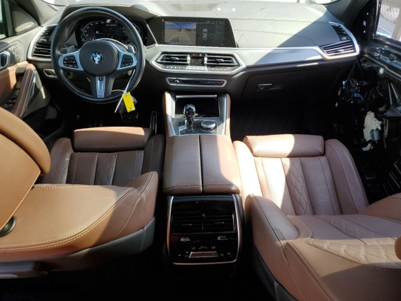 2022 BMW X6 M50i with VIN 5UXCY8C06N9K56709, listed as a Copart auction lot 80149504 with 46,614 mi miles and Salvage Title. Bid and sale history available at carsss.com. Image 8.