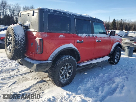 2021 Ford Bronco with VIN 1FMEE5DH3MLA64814, listed as a Copart auction lot 42487925 with 32,725 mi miles and Salvage title. Bid and sale history available at DreamBid. Image 3.