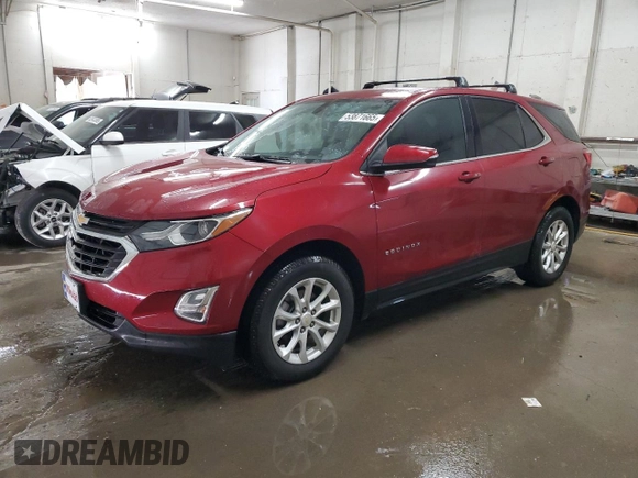 2019 Chevrolet Equinox LT with VIN 2GNAXKEV5K6158660, listed as a Copart auction lot 53871665 with 80,621 mi miles and Salvage Title. Bid and sale history available at DreamBid. Image 1.