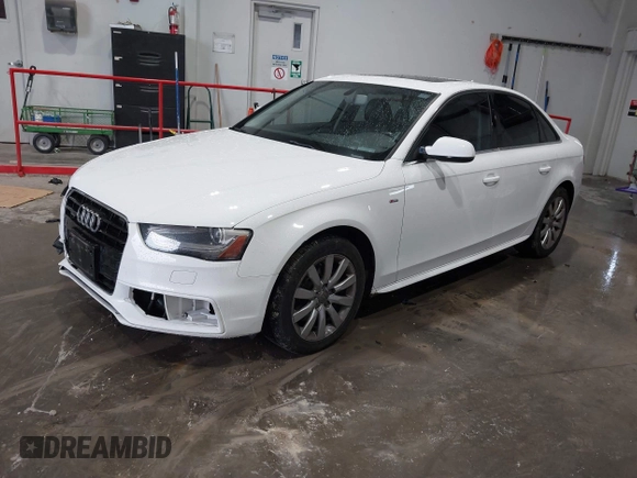 2015 Audi A4 Premium with VIN WAUBFAFL1FN028283, listed as a IAAI auction lot 41439349 with 121,780 mi miles. Bid and sale history available at carsss.com. Image 2.
