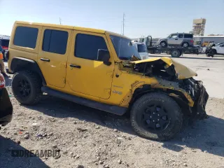 2019 Jeep Wrangler Unlimited Sahara with VIN 1C4HJXEN9KW507069, listed as a Copart auction lot 48542065 with 143,457 mi miles and Salvage title. Bid and sale history available at DreamBid. Image 4.
