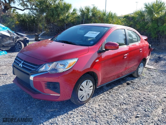 2024 Mitsubishi Mirage G4 ES with VIN ML32FUFJ5RHF06006, listed as a IAAI auction lot 41998481 with 11,560 mi miles. Bid and sale history available at carsss.com. Image 21.