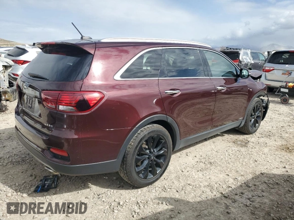 2020 Kia Sorento EX with VIN 5XYPHDA56LG694667, listed as a Copart auction lot 47652895 with 57,787 mi miles and Salvage Title. Bid and sale history available at DreamBid. Image 3.