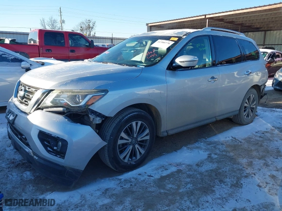 2017 Nissan Pathfinder S with VIN 5N1DR2MNXHC615296, listed as a IAAI auction lot 41380776 with 143,306 mi miles. Bid and sale history available at carsss.com. Image 20.