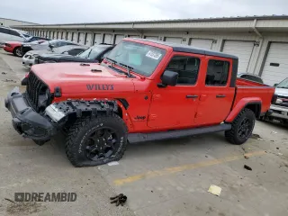 2023 Jeep Gladiator Sport S z VIN 1C6HJTAG6PL584451, wystawiony jako Copart lot #47637395 z przebiegiem 8 356 mil mil oraz Szkoda całkowita • Salvage title. Historia ofert i sprzedaży dostępna na DreamBid. Obrazek 1.